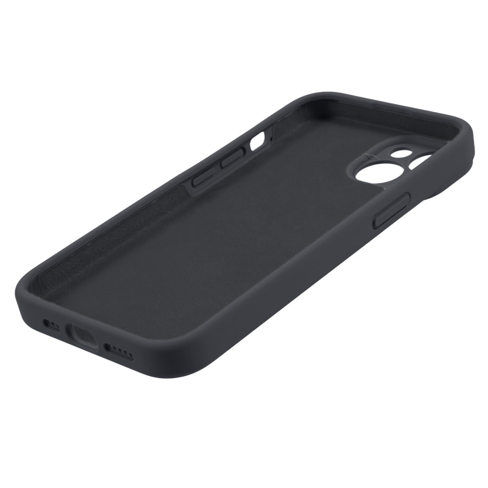 iPhone 15 Silikon Case Hülle mit Kameraschutz - Dunkelgrau