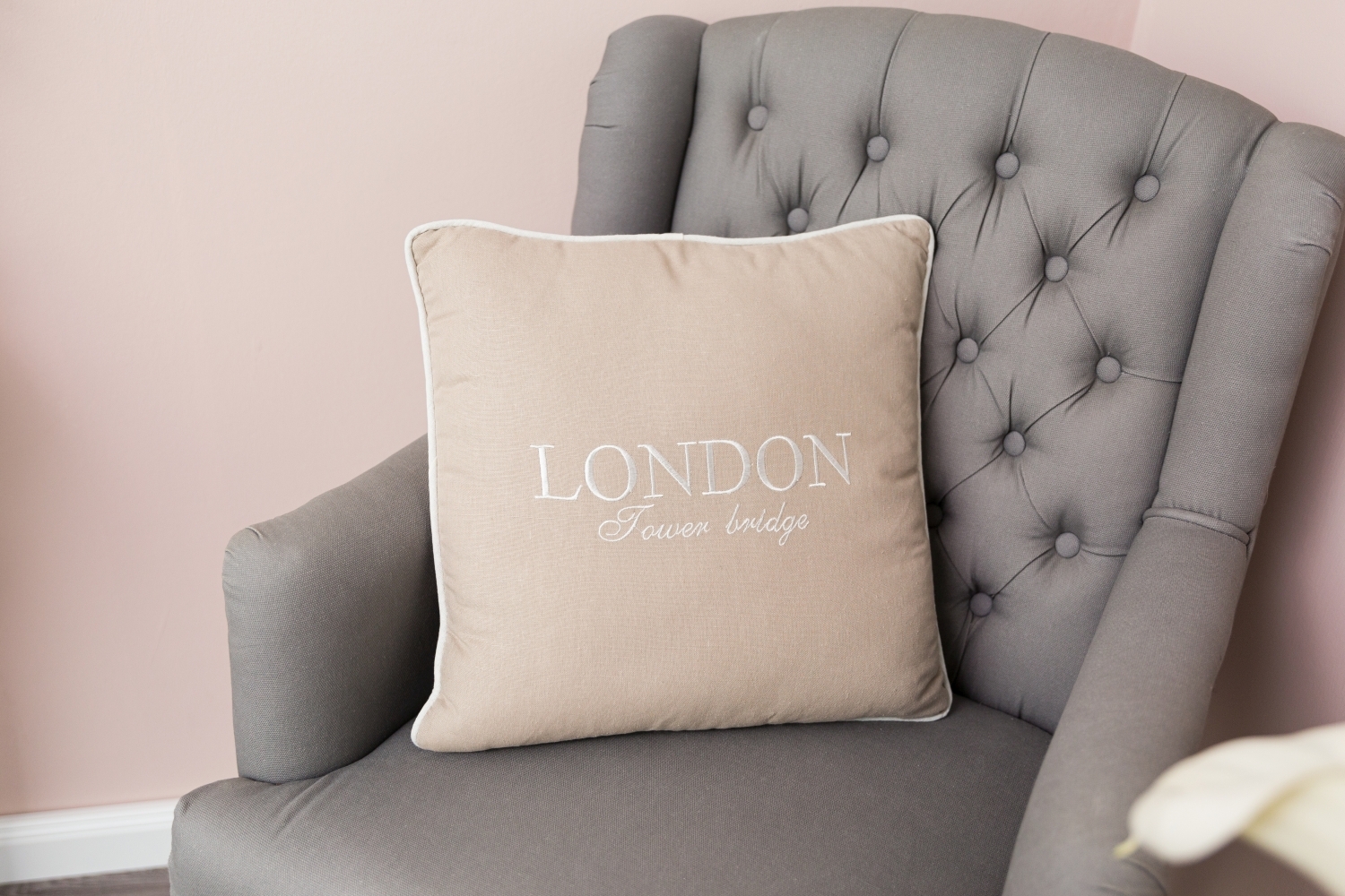 Kissen LONDON TOWER BRIDGE - creme - 45x45 cm