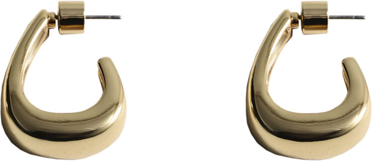 MANGO Oval hoop earrings Gold