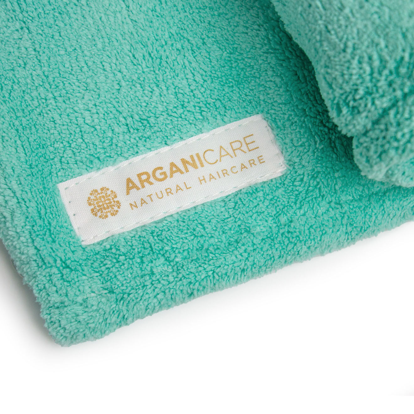 Arganicare Serviette en microfibre pour cheveux verte