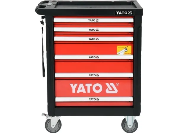 Yato YT-55307, Stål, Sort, Rød, 6 skuffe(r), Kugleleje teleskopspindel, 25 kg, 35 kg