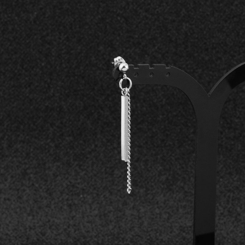 Juanitro - Bar Chain Drop Oorbel / Clip-On Oorbel