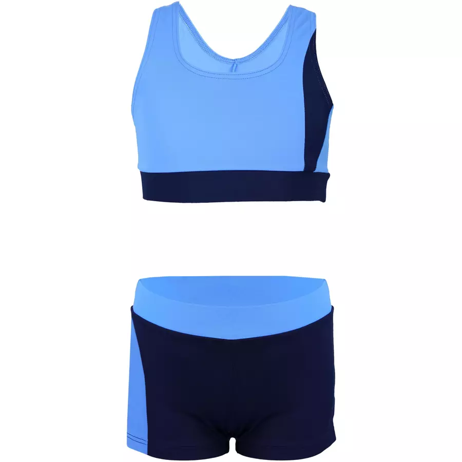 Aquarti Mädchen Sport Bikini - Racerback Bustier & Badehose blau