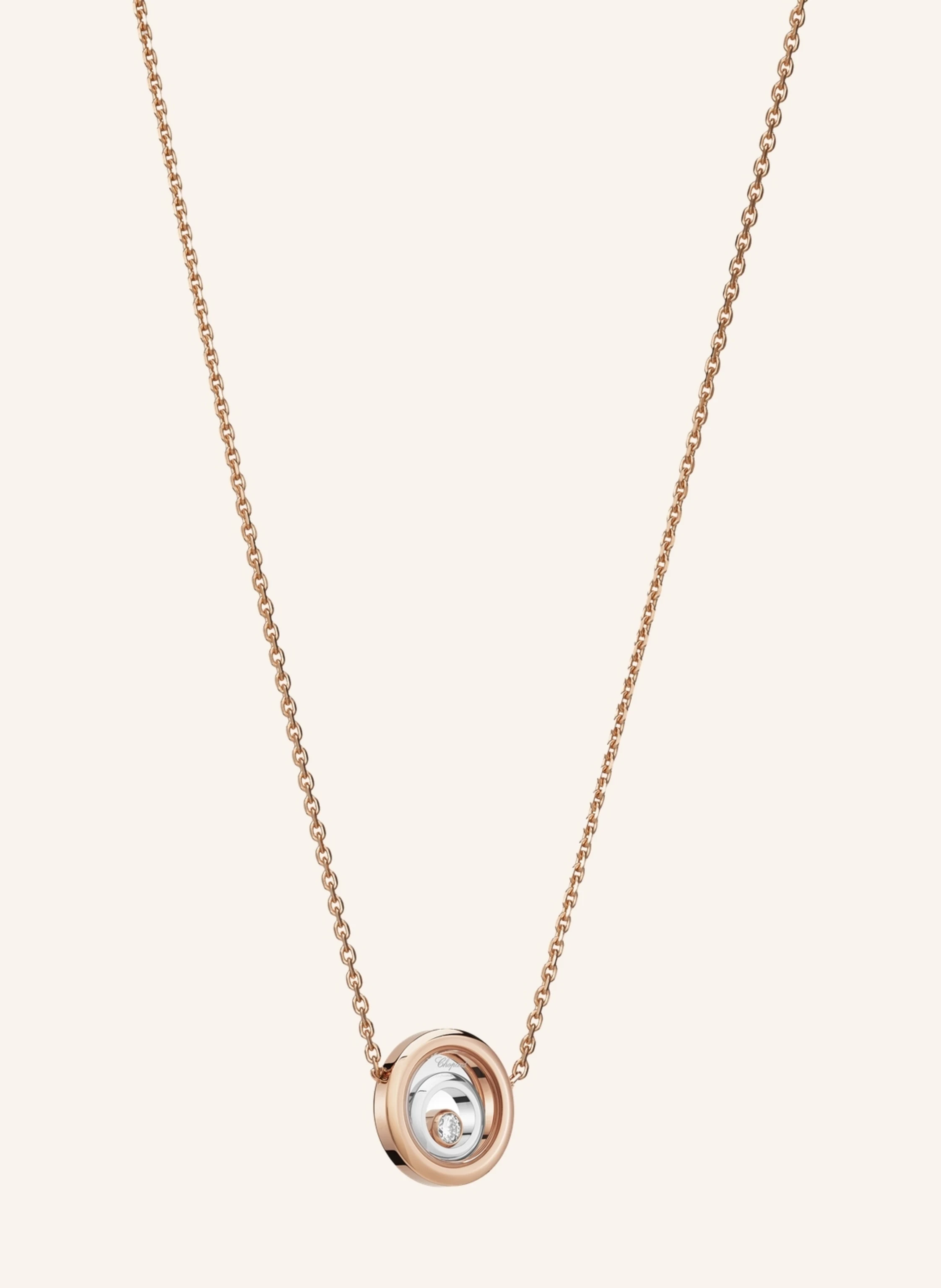 Chopard Halskette HAPPY SPIRIT Halskette aus 18 Karat Roségold, aus 18 Karat Weißgold und Diamanten