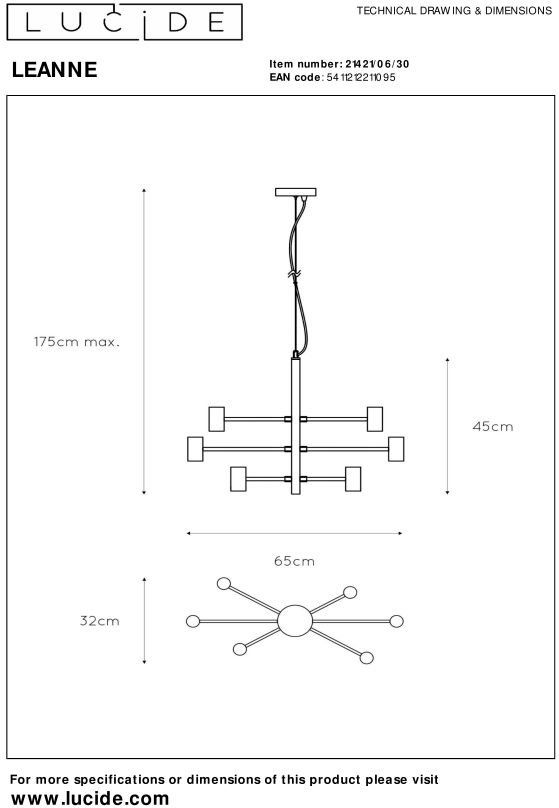 Lucide   Leanne Hanglamp