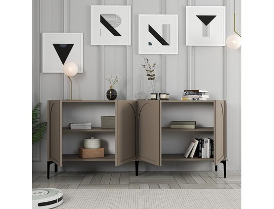 CONCEPT1 - Bahut Lyon atlas noir 180 x 35 x 79cm