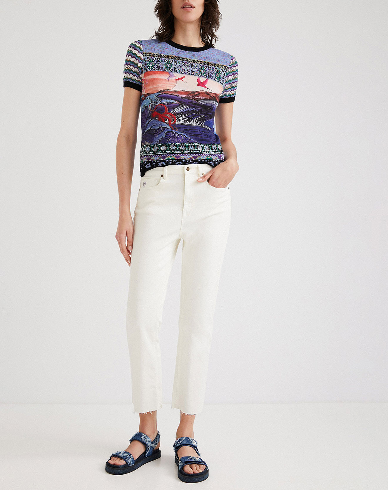 Desigual Top Maia bleu royal