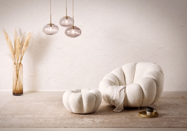 SalesFever Sessel »Bonn - Der elegante Sessel inkl. Hocker« Set, 2 Stk. tlg. Komfort-Set mit Drehhocker - 360° Freiheit erleben