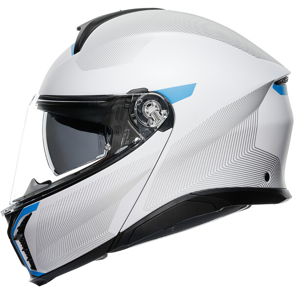 AGV - Casque Tourmodular Frequency Gris Clair / Bleu