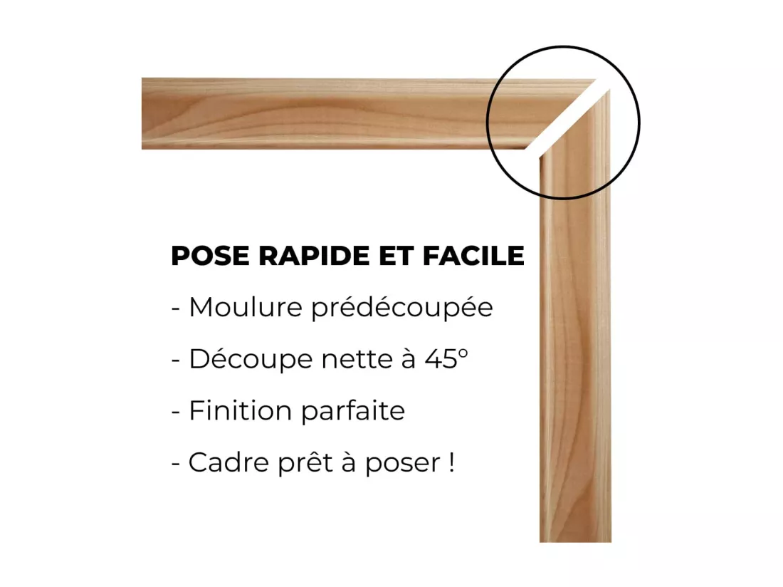 NORDLINGER PRO Kit moulure de soubassement 4m - Moulure murale - FSC 100% - Parfait pour donner du cachet au mur