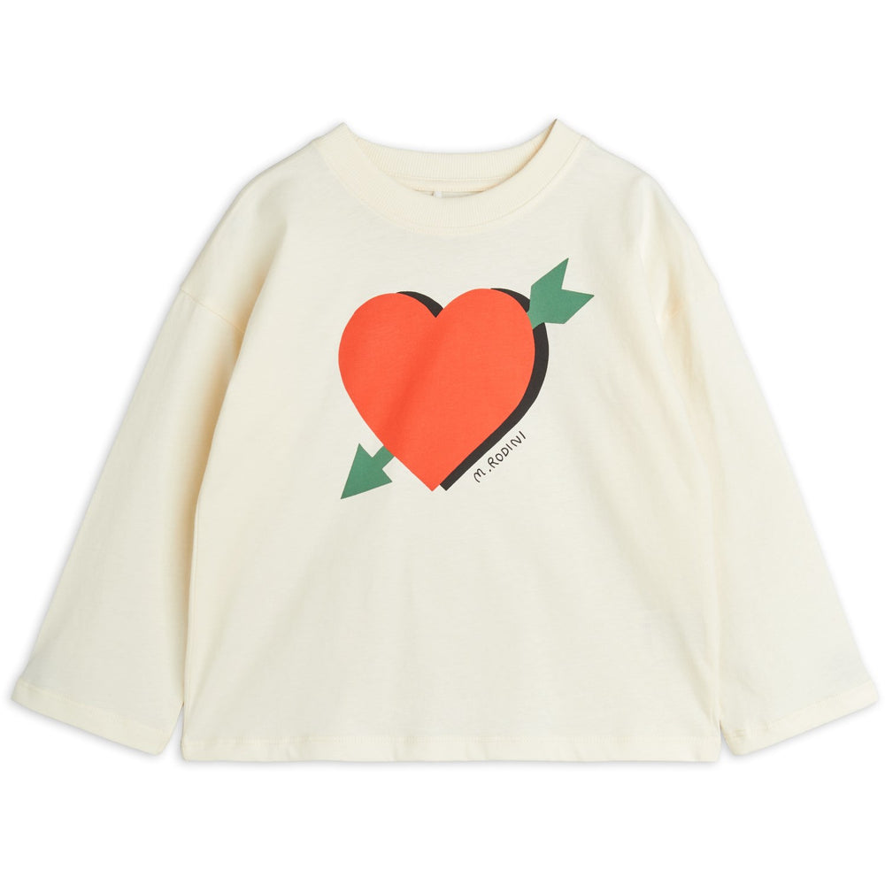 Køb Mini Rodini Offwhite Arrowed Heart Bluse