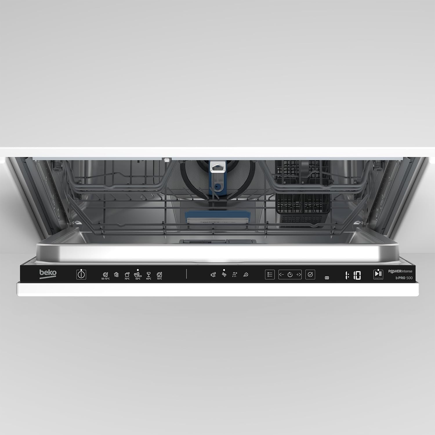 Beko BDIN36550P Geschirrspüler 60 cm, freistehend und unterbaufähig, für 15 Maßgedecke, 6 Programme, 5 Zusatzfunktionen, 3 Spülebenen, PowerIntense, SilentWash, SelfDry, weiß