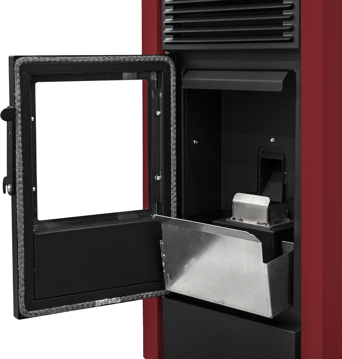 STUFE A PELLET ITALIA California 8 KW | Pelletöfen Effizienz 91% Heizt 70m² Autonomie 20 Std. Programmierbar 5 Geschwindigkeiten und Leistungsstufen Kompaktes Design 24 Monate Garantie Rot