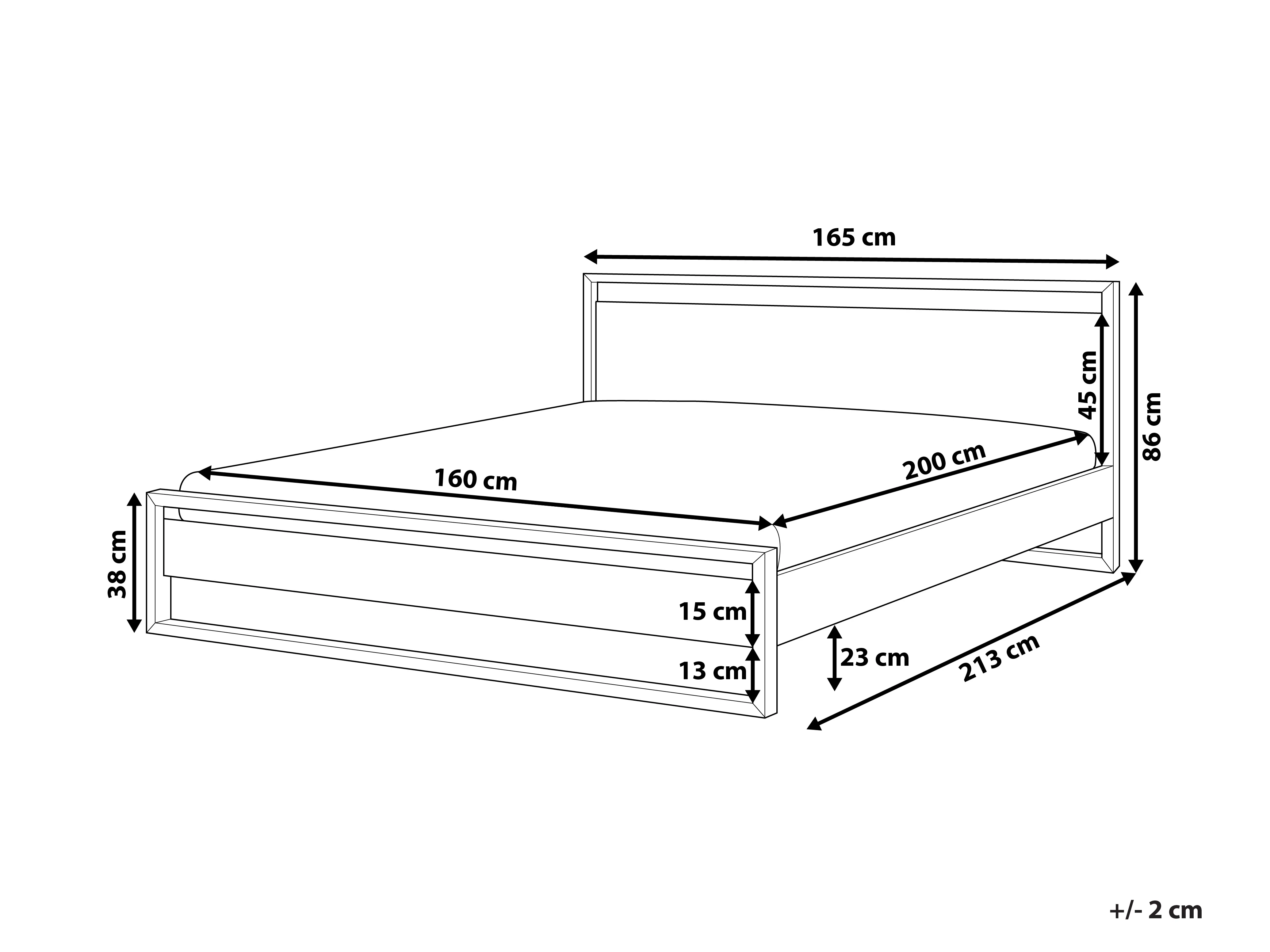 Bed Dennenhout GIULIA 160 x 200 cm Donkerbruin