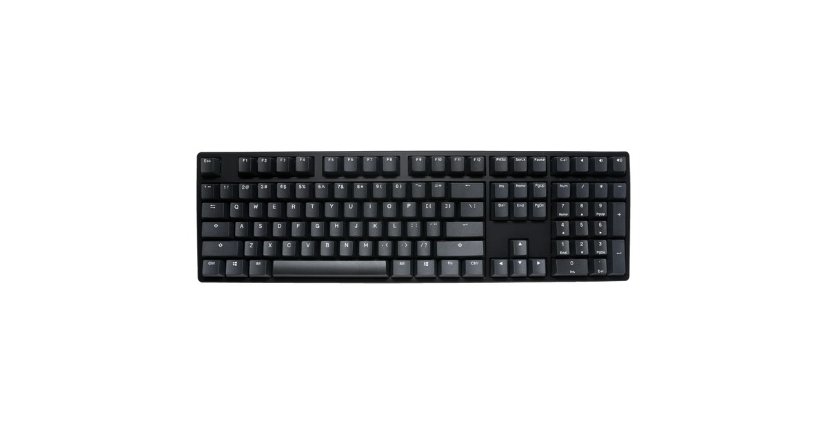 DuckyOrigin Phantom Black, toetsenbord  (Zwart, US lay-out, Cherry MX Silent Red, hot swap, PBT Double-Shot Keycaps)