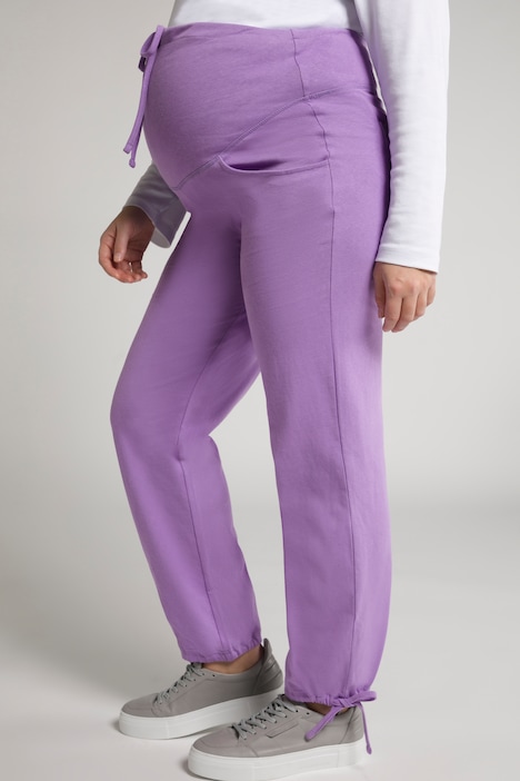 Bellieva-Sweatpants, extrabreiter Bund, Biobaumwolle