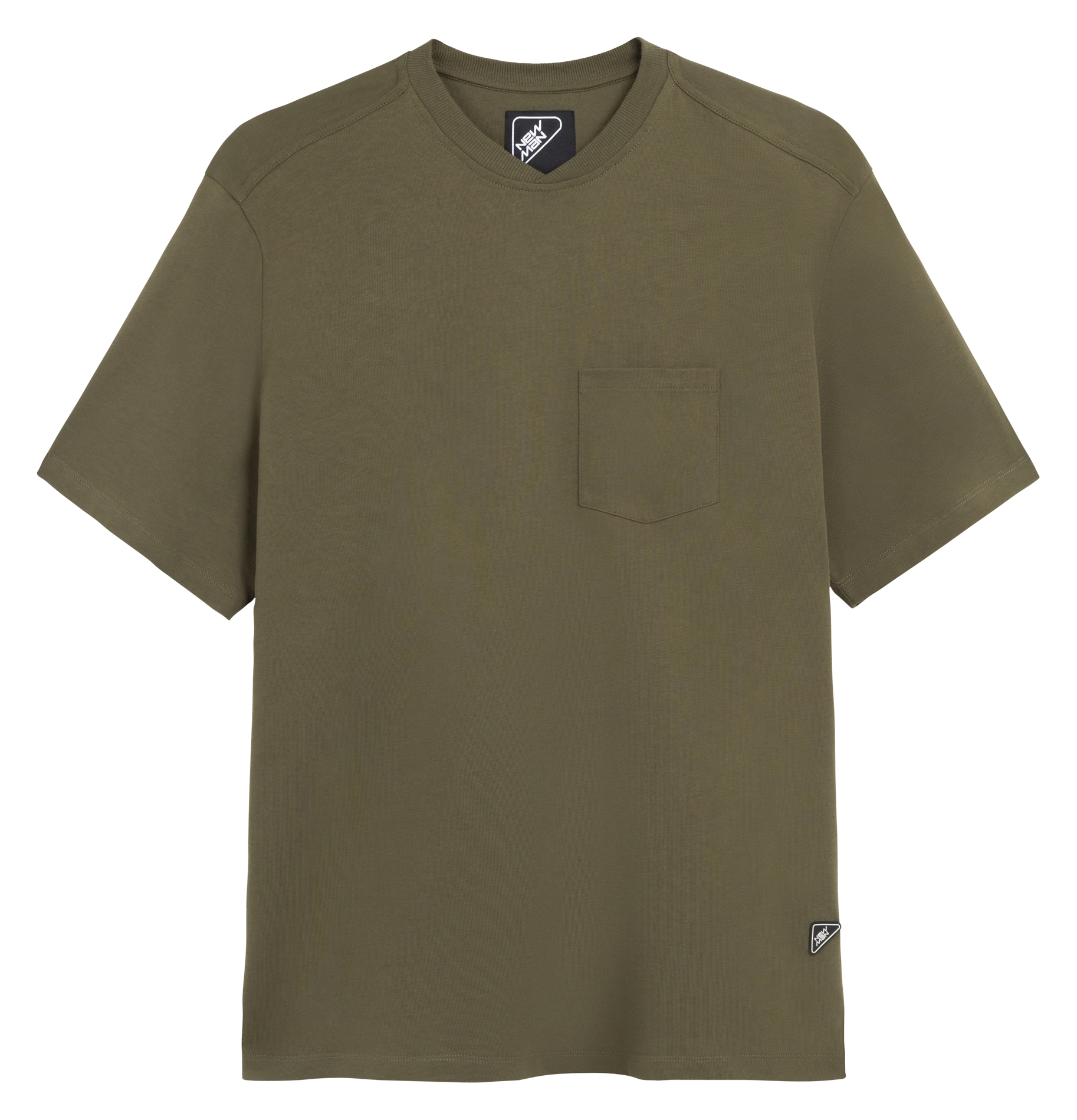 SPOT - Tee-shirt droit col rond en coton biologique | Kaki