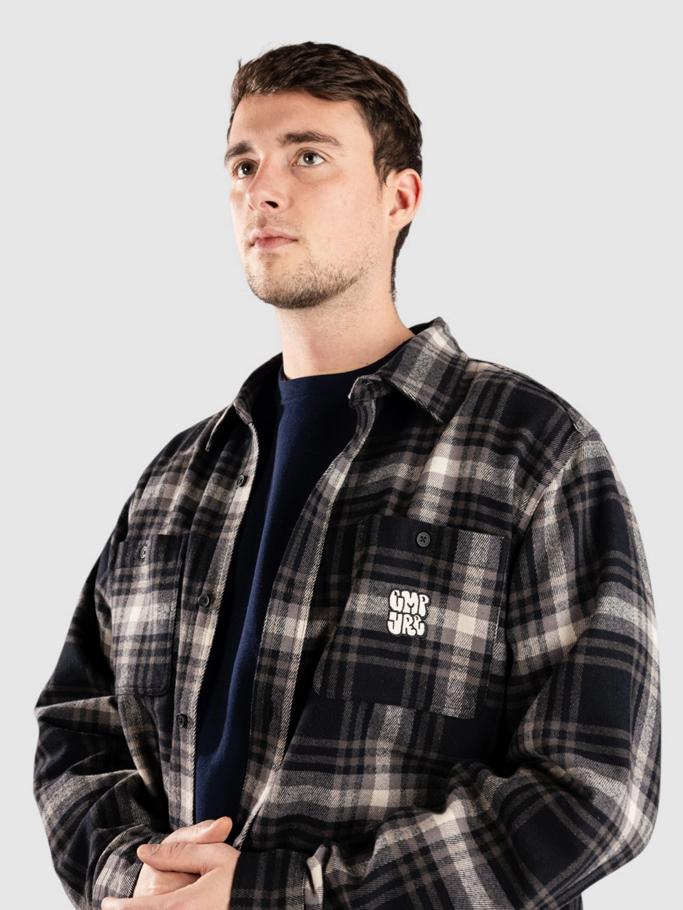 Empyre Browser Brushed Flannel Shirt black