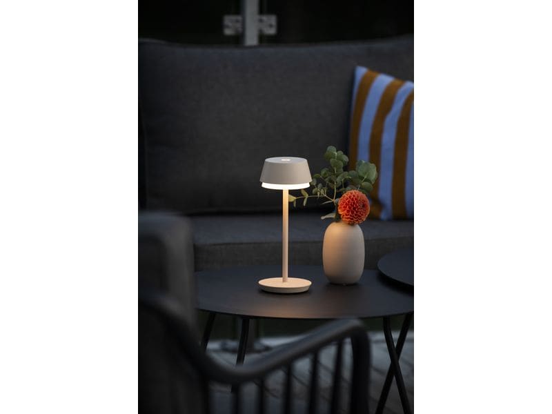 Konstsmide USB-Tischleuchte Lyon Sand, 2700-4000 K / RGB di Outdoor Tischleuchte