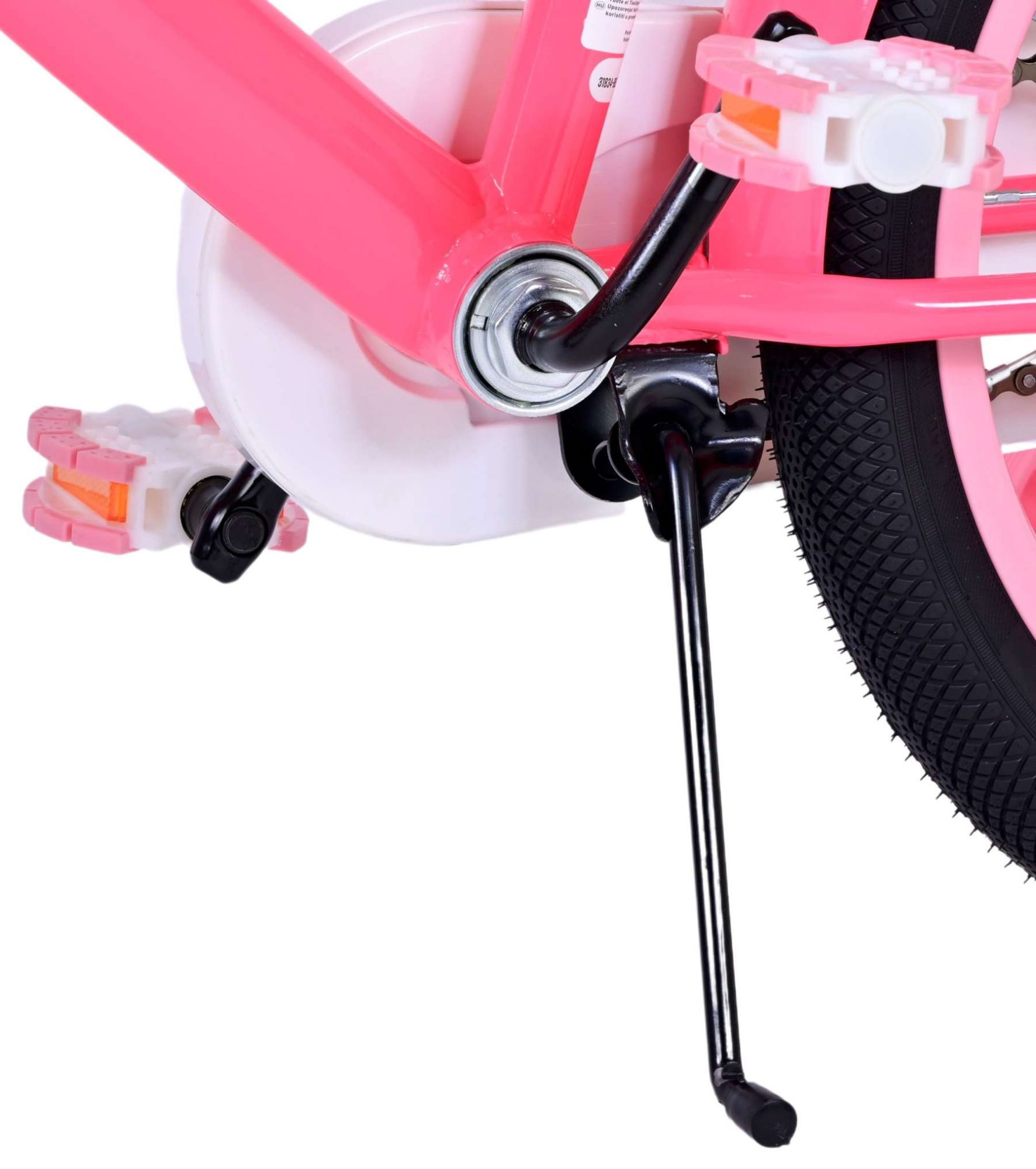 TPFSports Ashley Kinderfahrrad - Mädchen - 18 Zoll - Rücktritt + Handbremse - Rosa/Rot