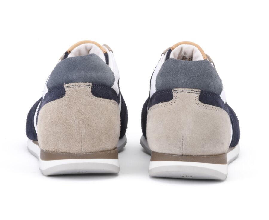 Sneakers homme Velours Bleu et Blanc - NALINGA