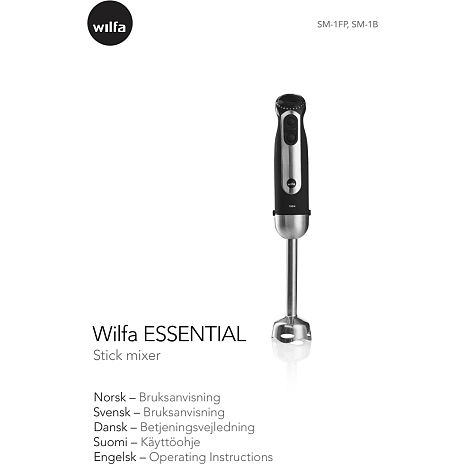 Wilfa SM-1B stavblender - sort/ stål