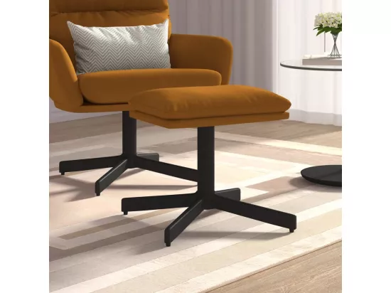 Repose-pied Marron 60x60x36 cm Velours