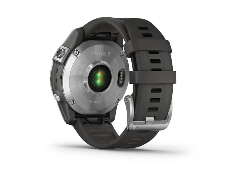 Garmin fenix 7 - 47 mm - sølv - sportsur med bånd - silikone - grafit - håndledsstørrelse: 125-208 mm - display 1.3