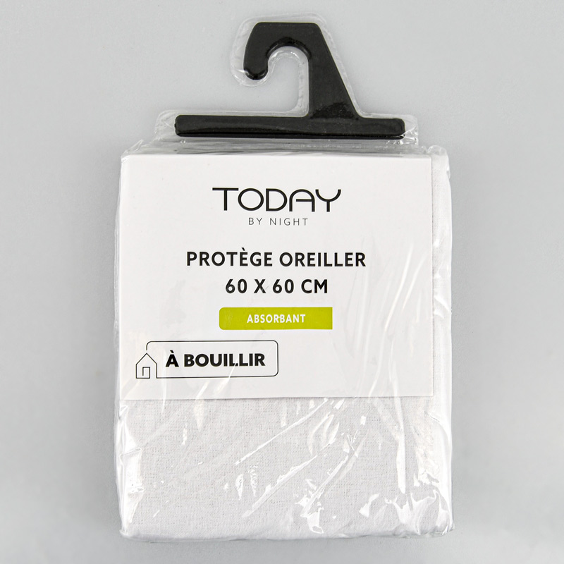 Protège oreiller absorbant blanc