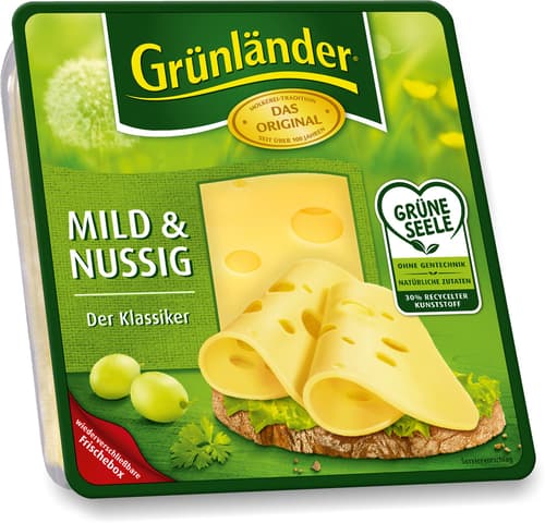 Grünländer Käsescheiben, mild & nussig
