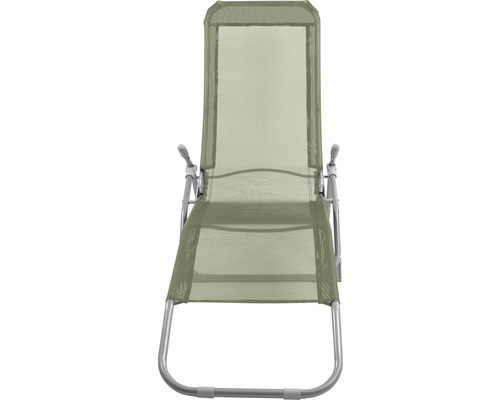 Garden Place Bella ligstoel met stof, opvouwbaar, khaki