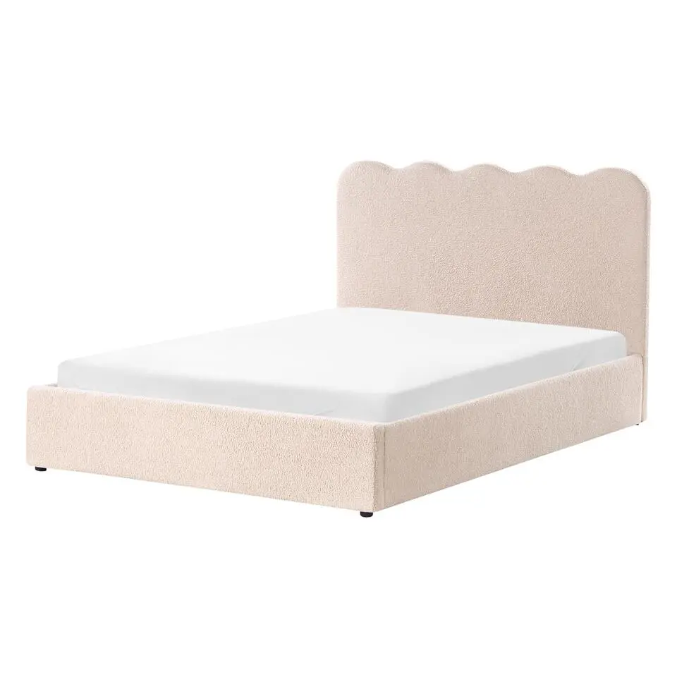 NANTERRE - Bed met opbergruimte - Beige - 140 x 200 cm - Bouclé