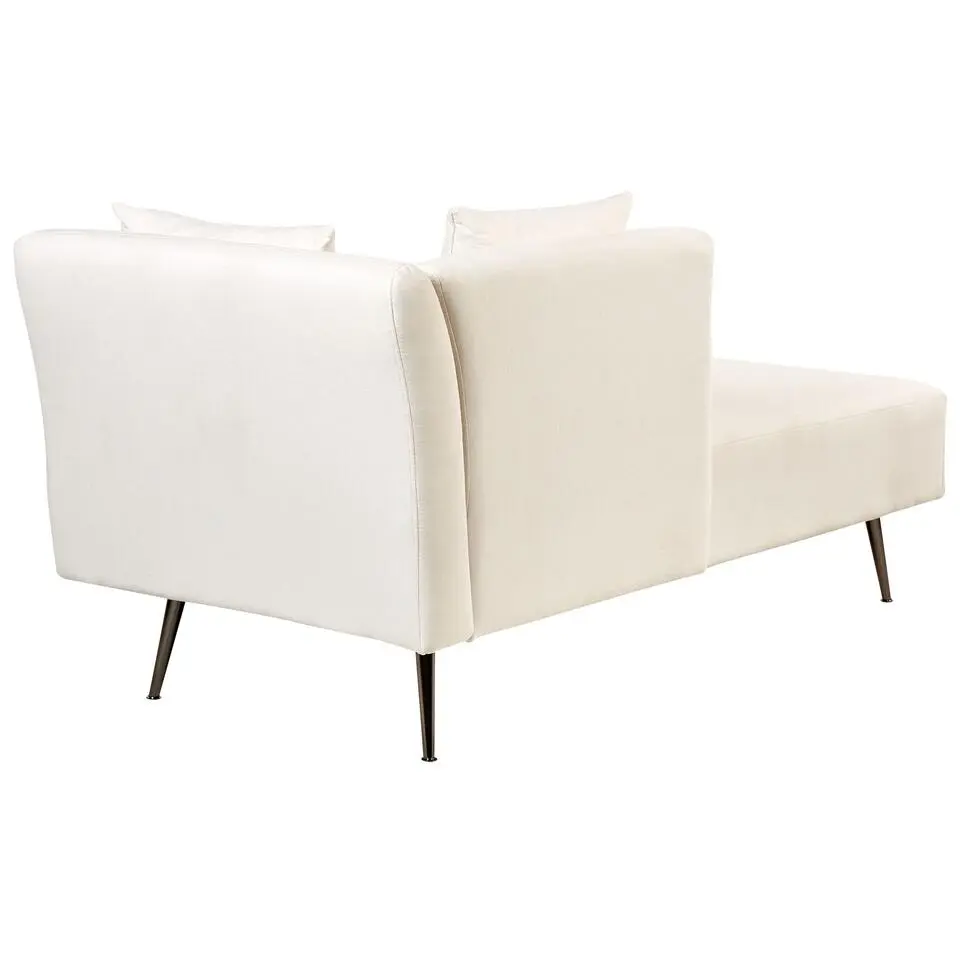RIOM - Chaise longue - Wit - Rechtszijdig - Stof