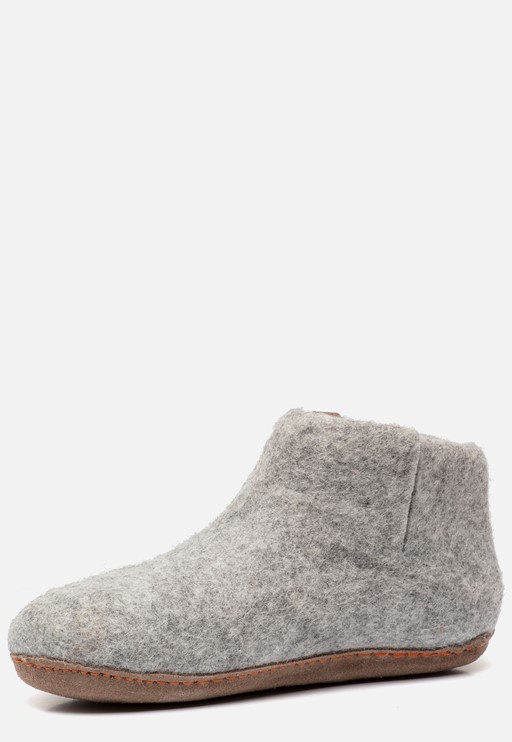 Tofvel Mula Pantoffels grijs Schapenwol