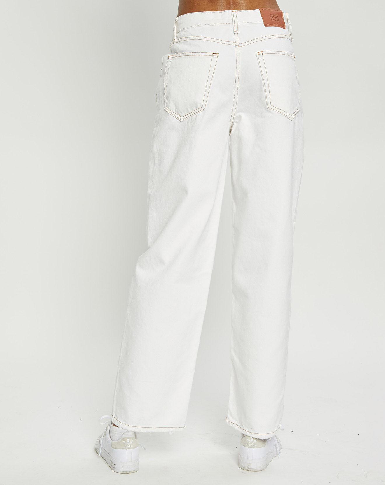 Urban Outfitters Jean boyfriend en Toile de Coton blanc