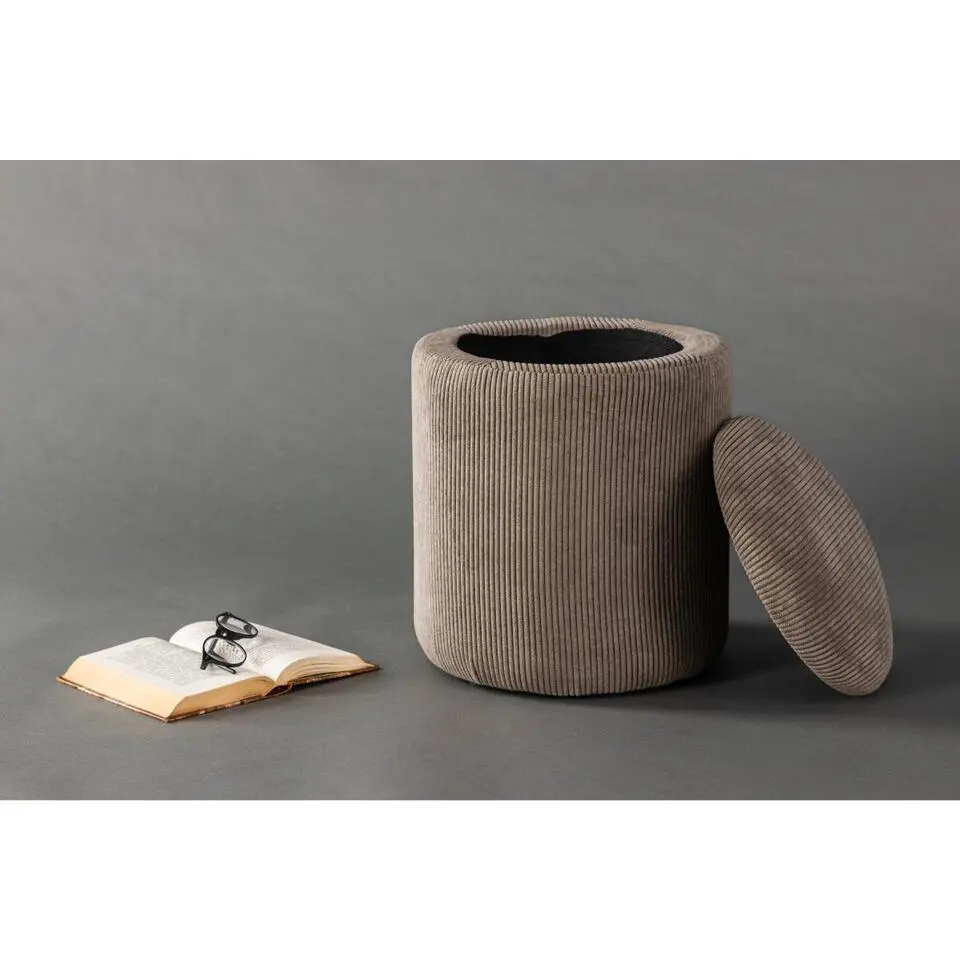 Svea - Zara poef - rib - bruin