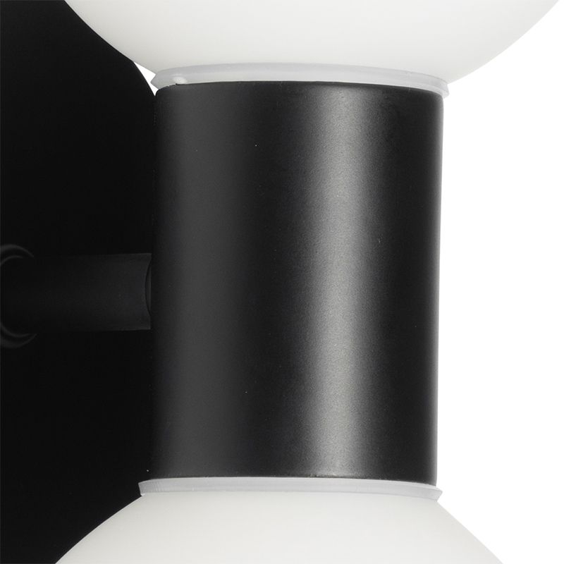 Moderne wandlamp zwart IP44 2-lichts - Cederic