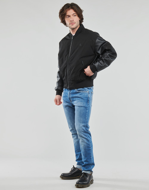Calvin Klein Jeans - FAUX LEATHER BOMBER JACKET Negro