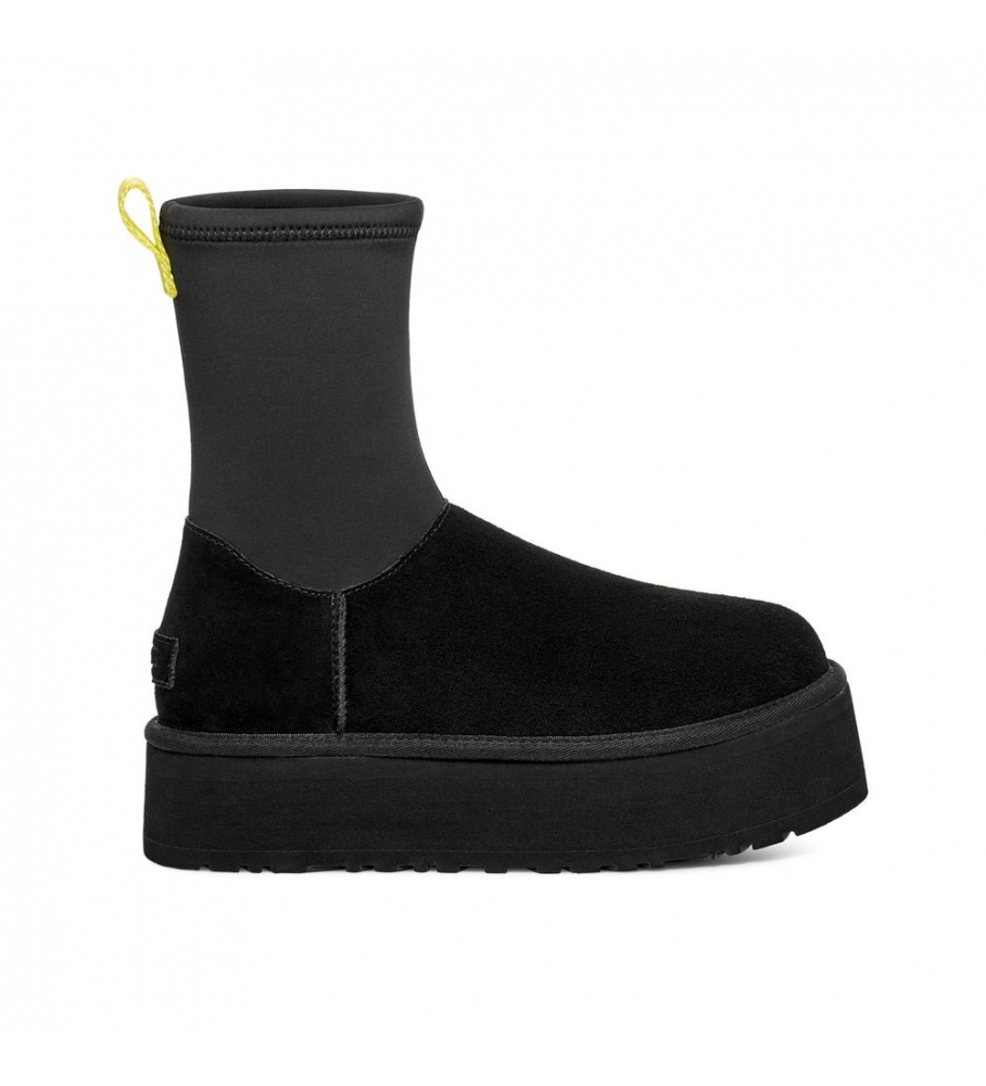 Botas UGG W Classic Dipper de couro, pretas