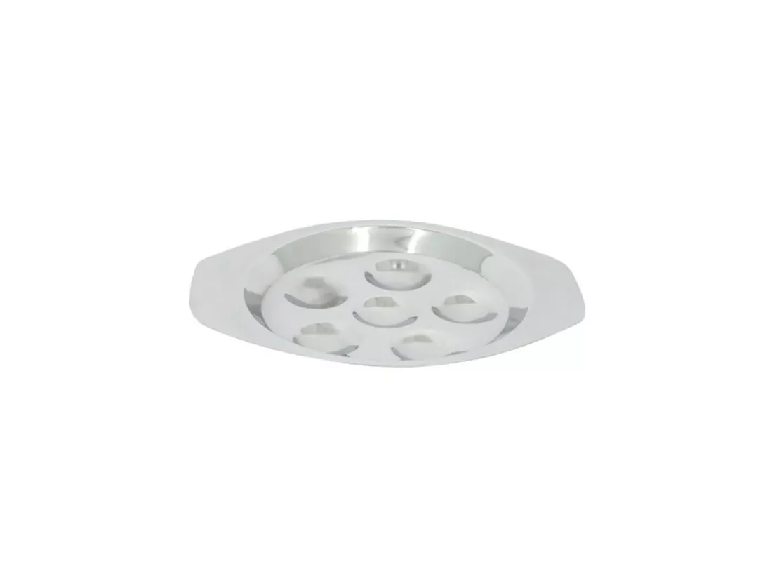 The Kitchenette - Lot De 6 Plats A Escargots 6 Trous En Inox
