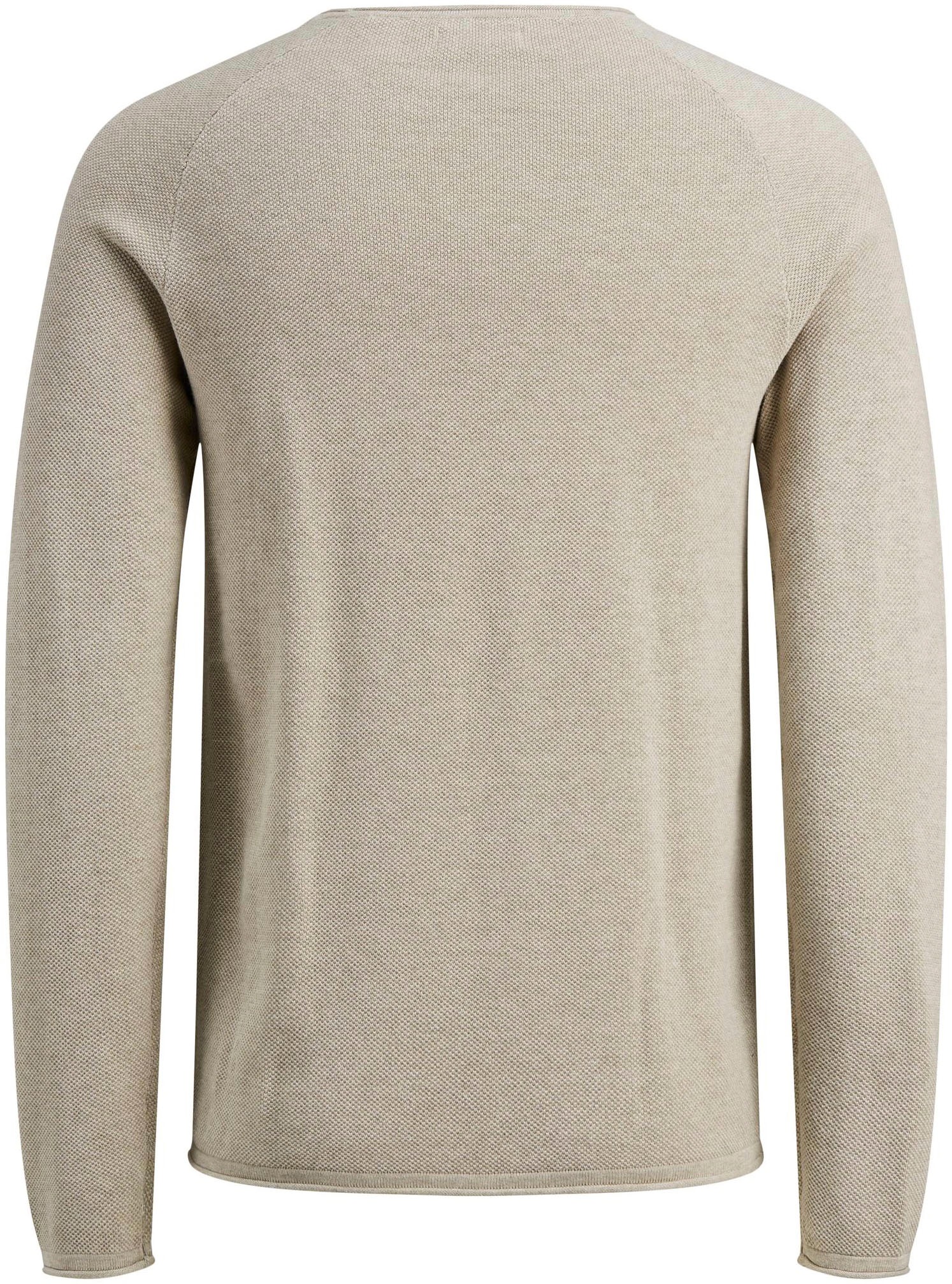 Jack & Jones Rundhalspullover »JJEHILL Einfarbiger Pullover mit angenehmem Tragegefühl«, unifarben, modisch, schmal, Baumwolle, Rundhals