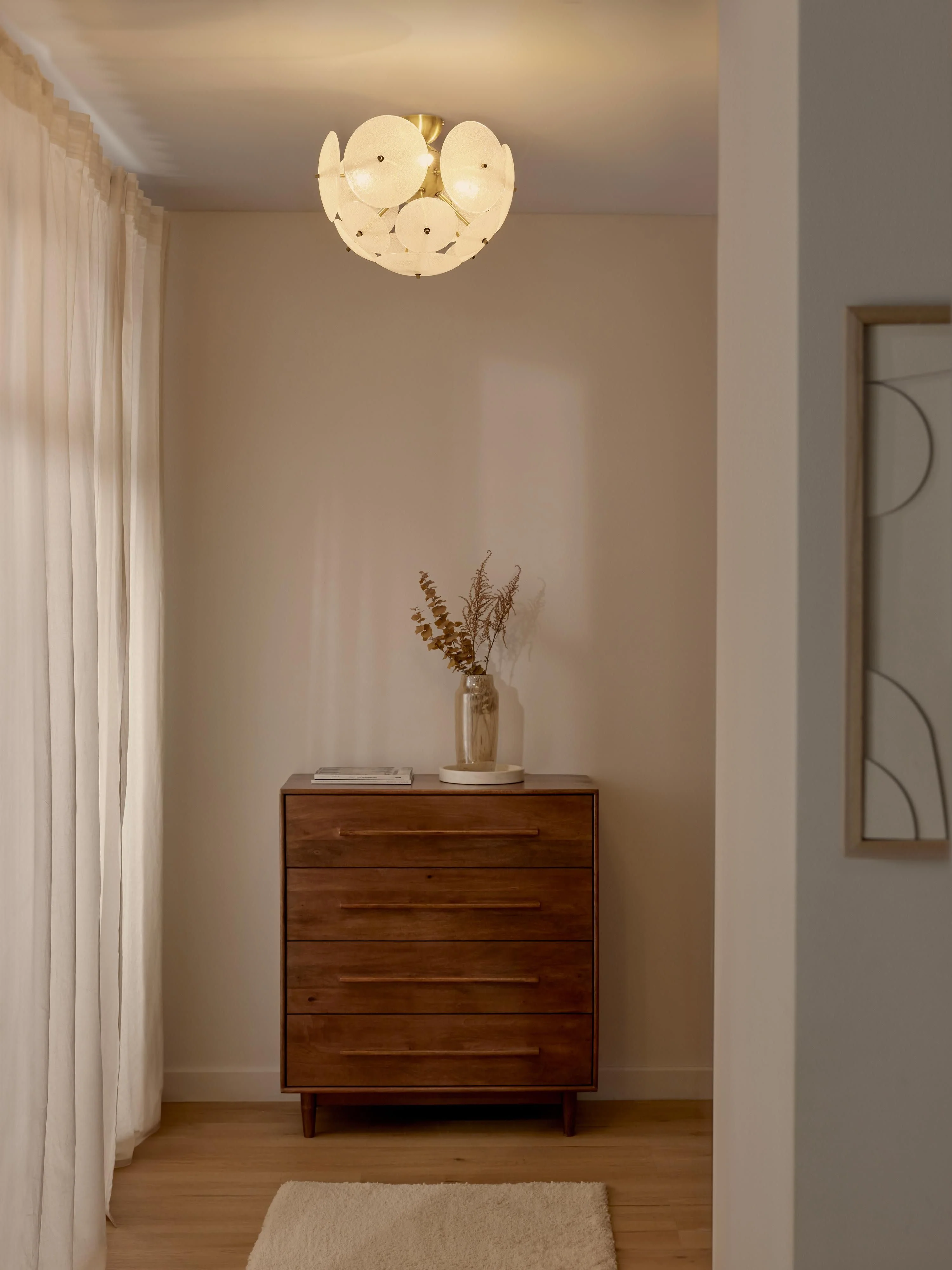 Plafondlamp Mireille van glas