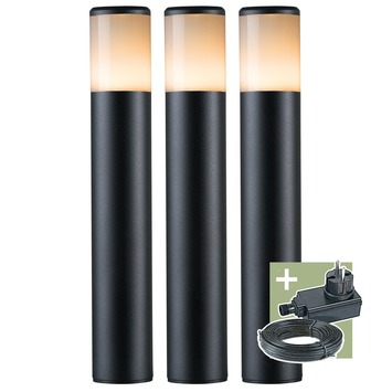 Ludeco tuinpaal Ivan starterssetzwart 3 stuks