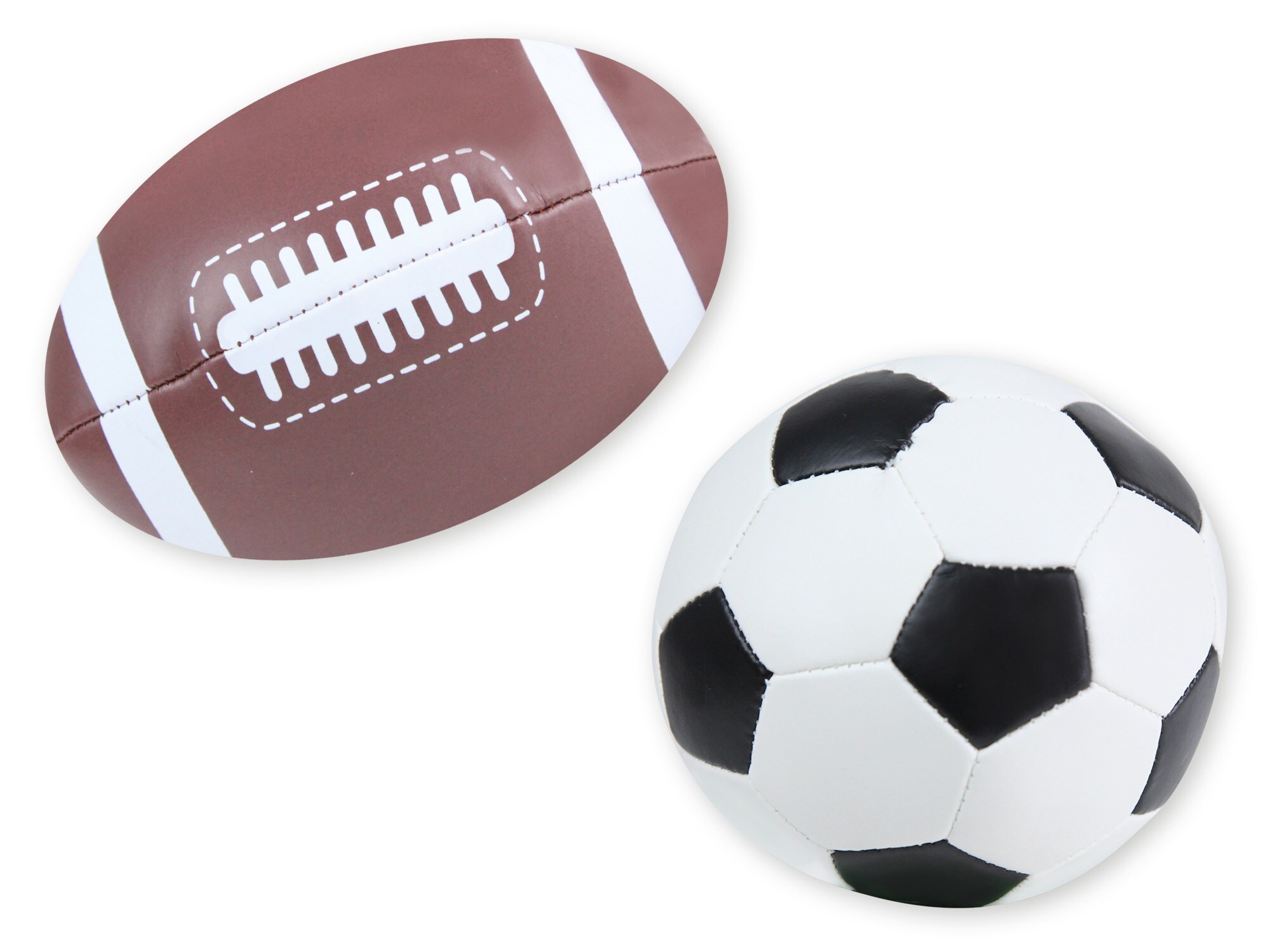 Soft-Sportbälle 10 cm, 4er-Set, Netz