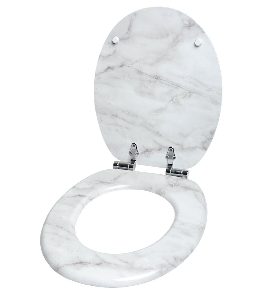 Toiletzitting met softclose-mechanisme, marmer