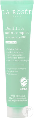 La Rosée Dentifrice Soin Complet À La Menthe Bio Tube 75ml