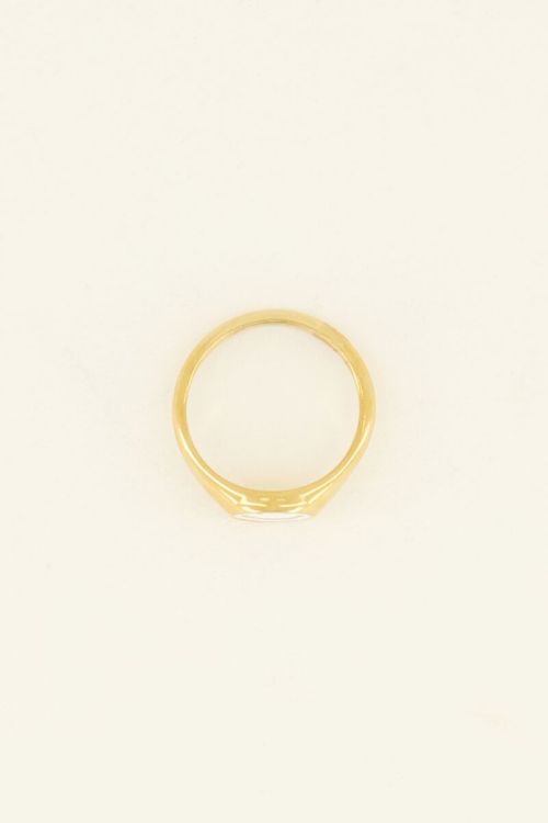 Ring met parelmoer smiley