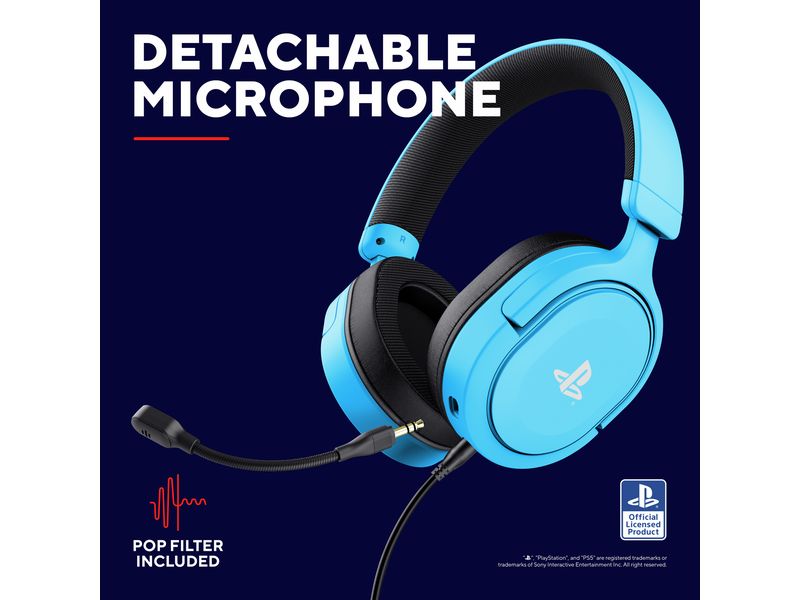 Trust Headset GXT498B Forta Blau/Schwarz Gaming-Headset für die Playstation 5