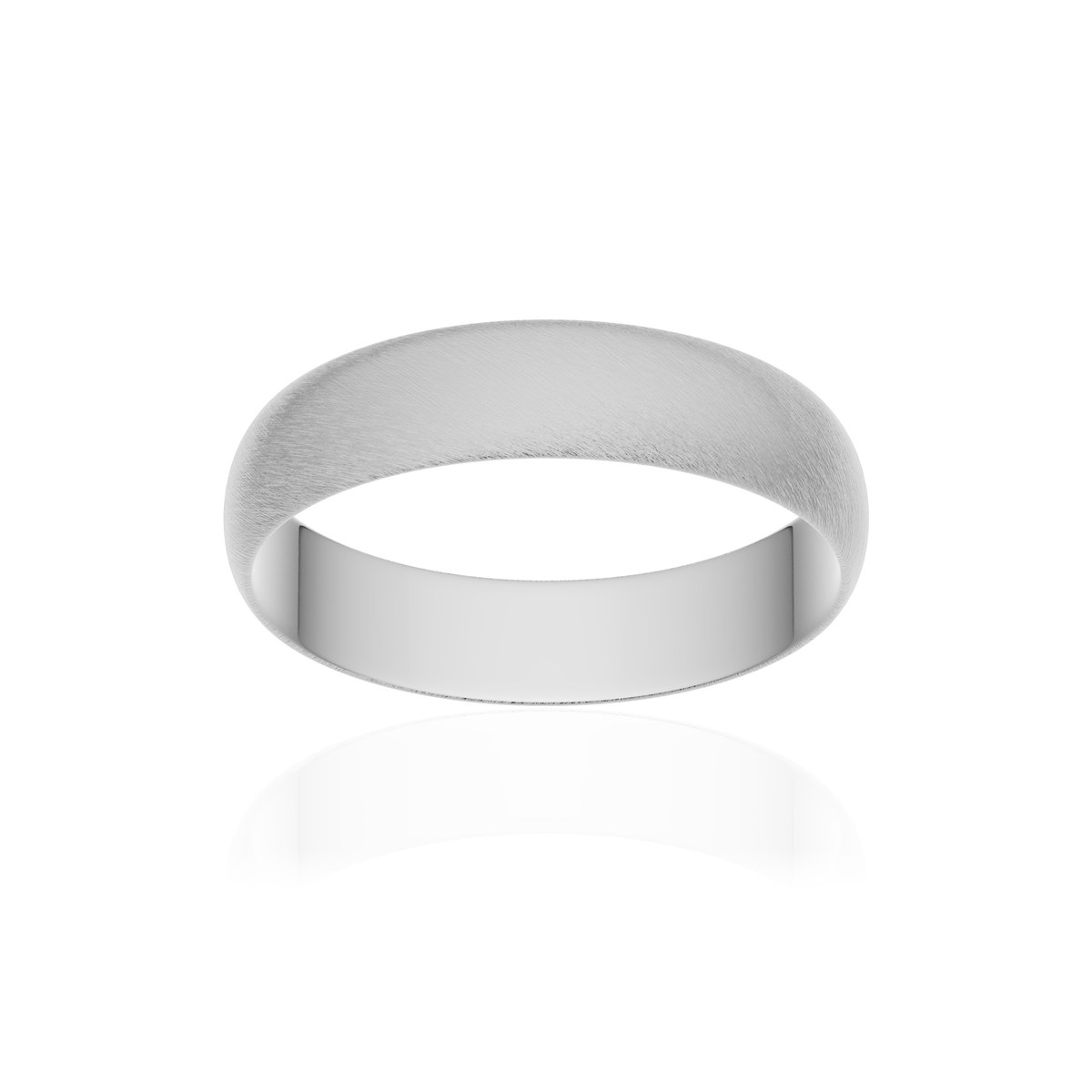 Alliance or 375 blanc givré ruban 4,5mm