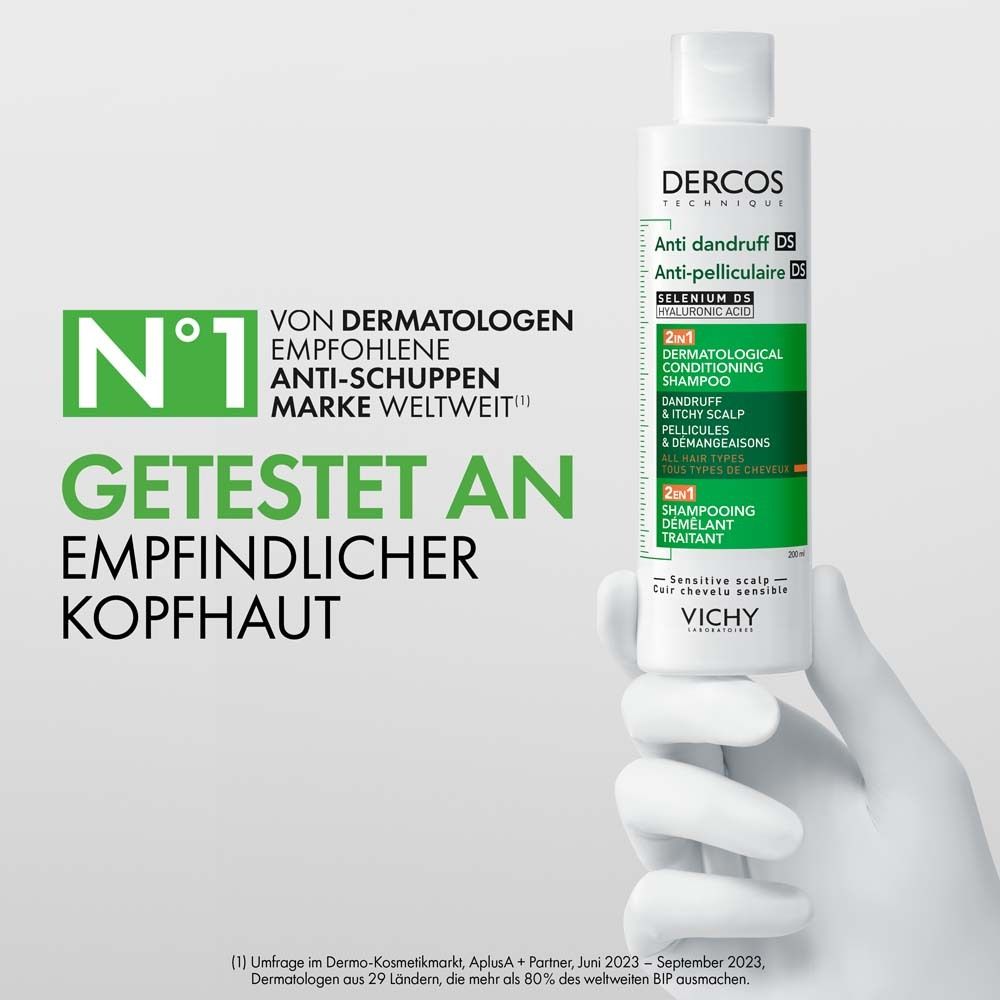 Dercos 2in1 Anti-Schuppen Shampoo 390ml + Vichy Dercos Shampoo Oily 50ml GRATIS